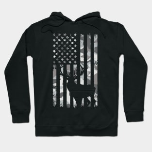 Camo Deer Hunter Flag Hoodie